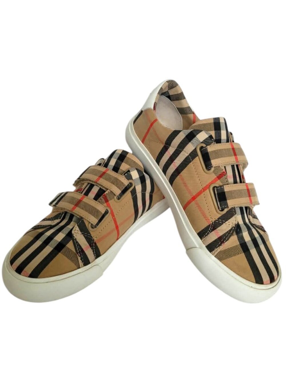 Burberry Kids Vintage Check Mini Markham Sneakers EU 34 US 2.5/3 EUC